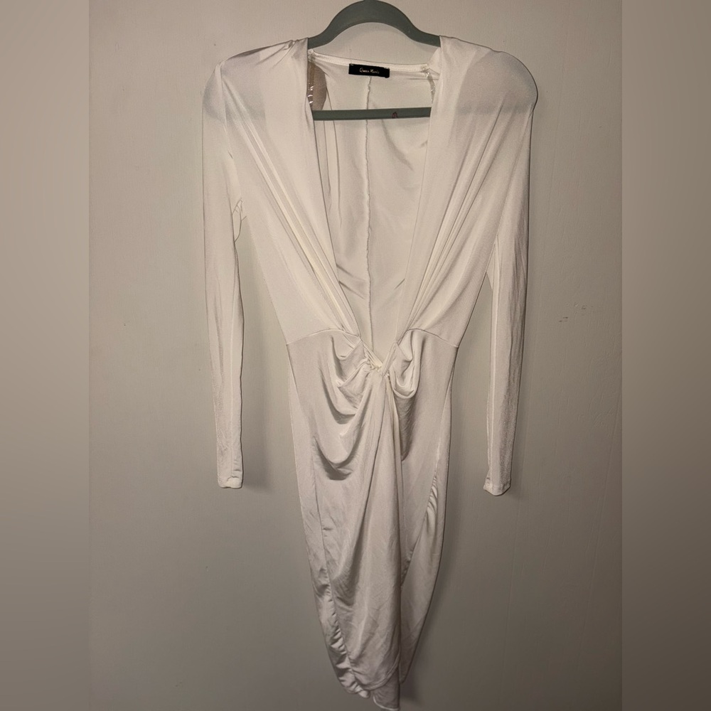 Queen Maria White Long Sleeve Dress